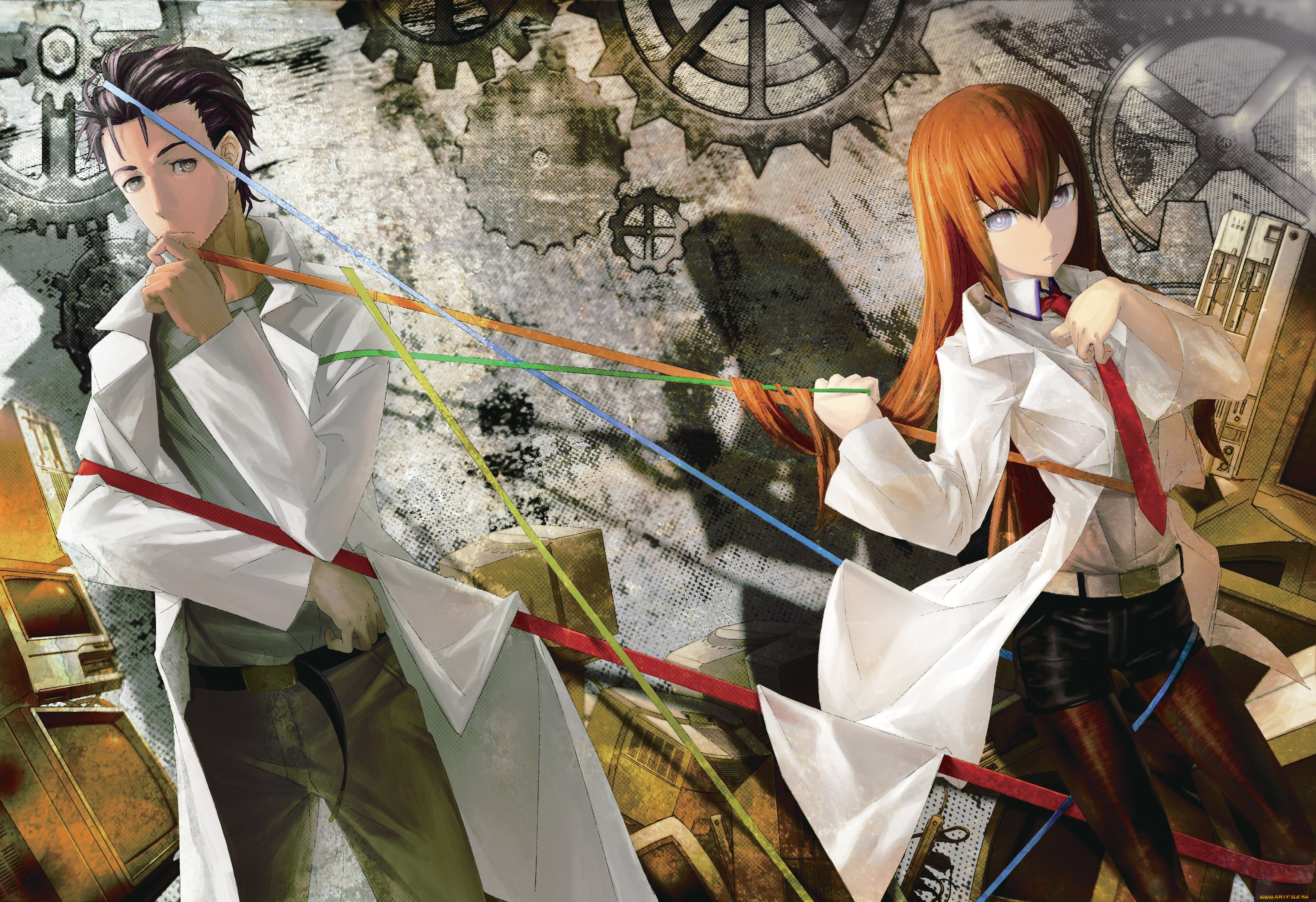 , steins, gate, , okabe, rintarou, makise, kurisu, , , , , , 